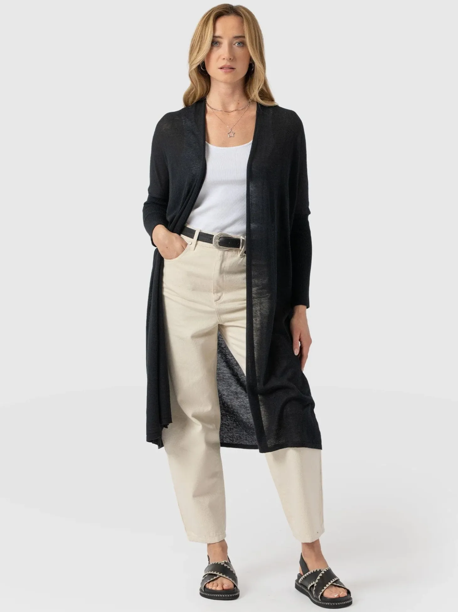 Waterfall Cardigan - Black