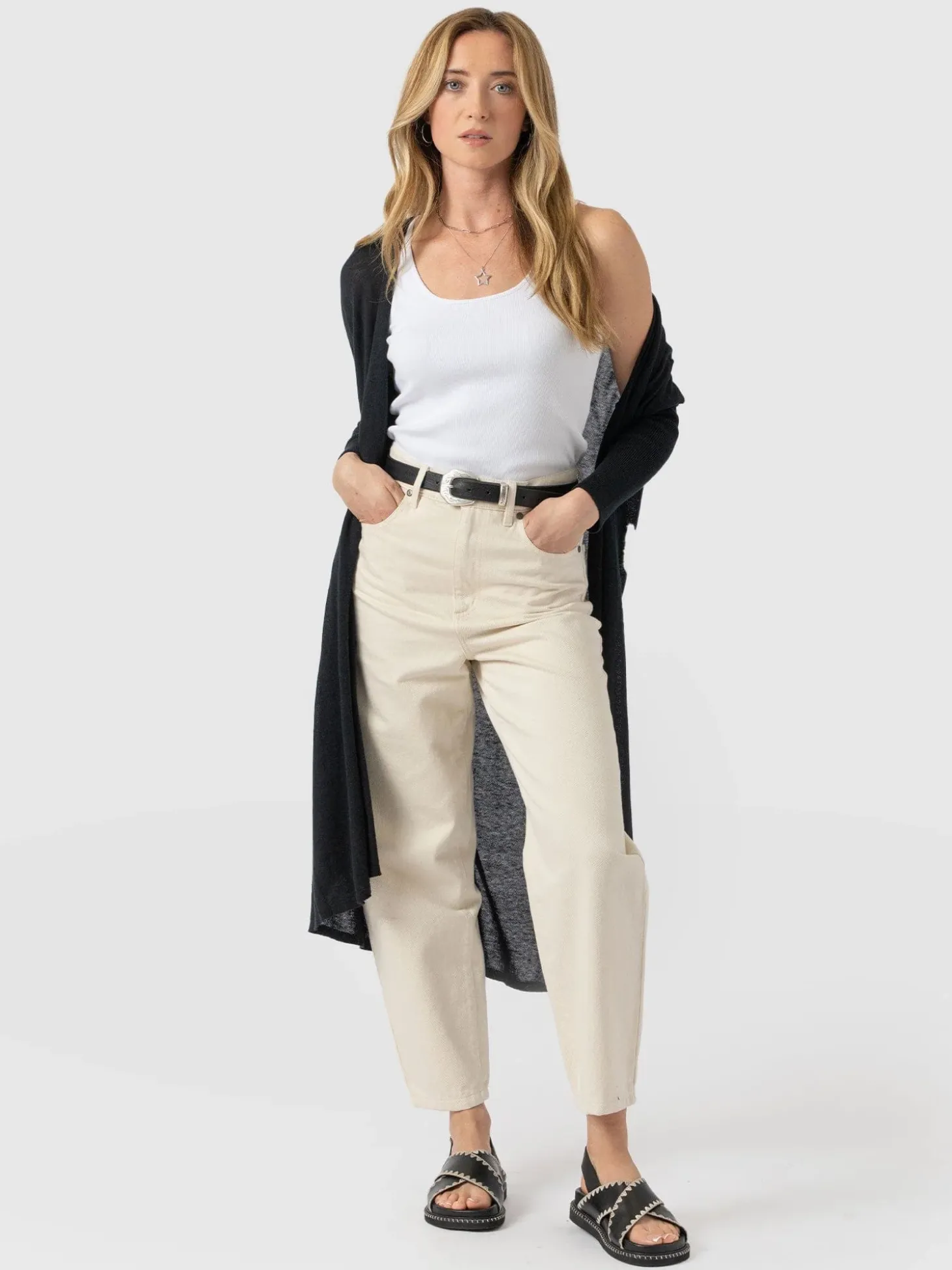 Waterfall Cardigan - Black