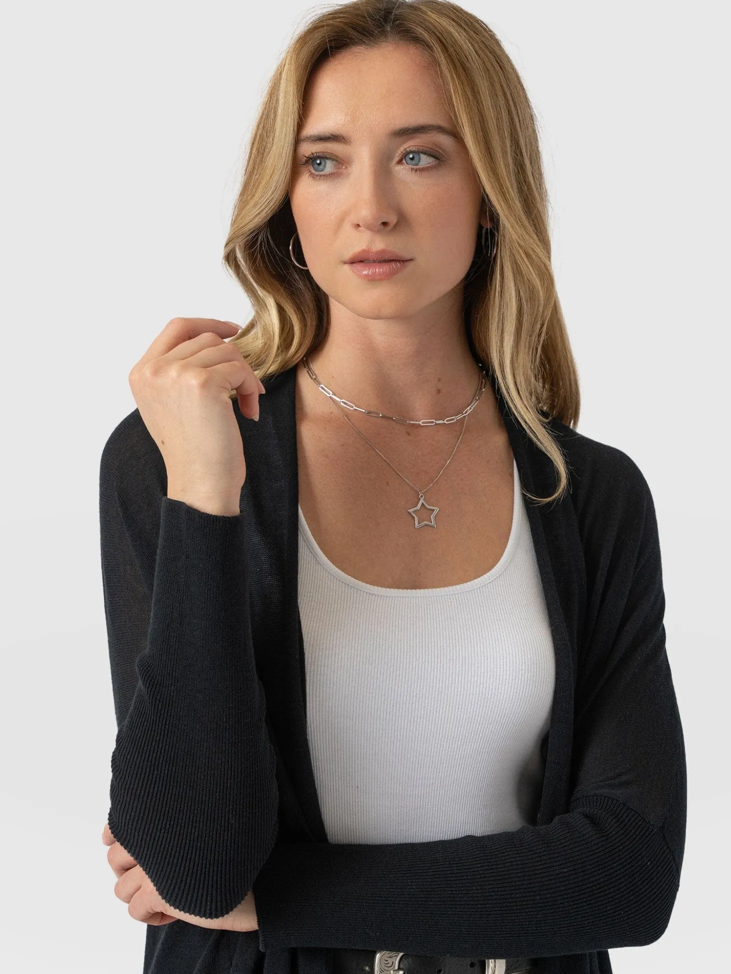 Waterfall Cardigan - Black