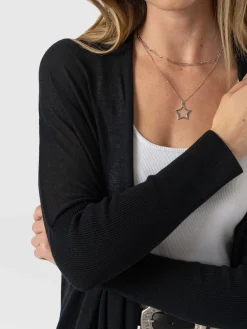 Waterfall Cardigan - Black