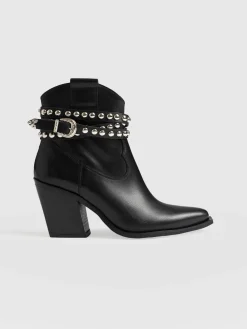 Western Studded Boot - Black