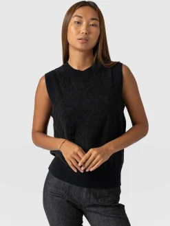 Wren Sleeveless Knit - Black
