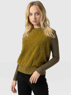 Wren Sleeveless Knit - Olive